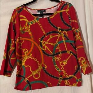 LAUREN Ralph Lauren NWT equestrian ladies pull-over  cotton/elastane XL READ!!!